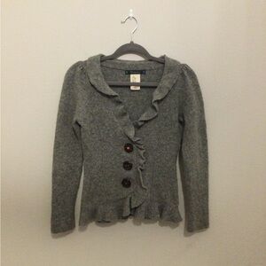 Wool gray Anthropologie cardigan XS